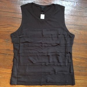 Ann Taylor Factory size XL Brown Tiered Top