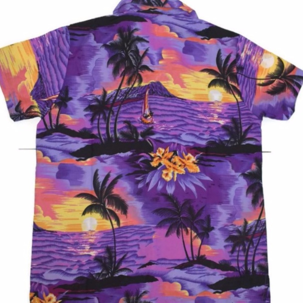 Hawaiian shirt aloha print party holiday vacation - Picture 2 of 6
