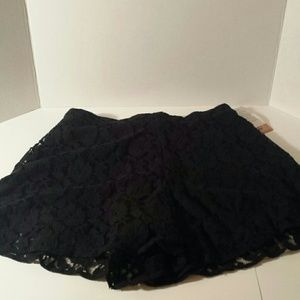 New Mudd Lacey Flowers Black Shorts high waist