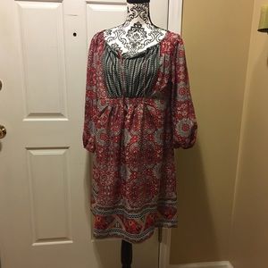 Cato Fall Dress Red And Black XL NWOT