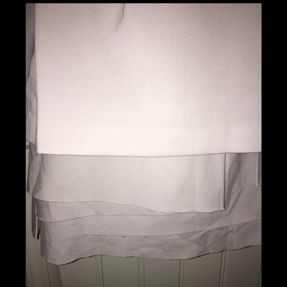 BCBG MaxAzria Light Grey Layered Pencil Skirt LOVE - Picture 3 of 7