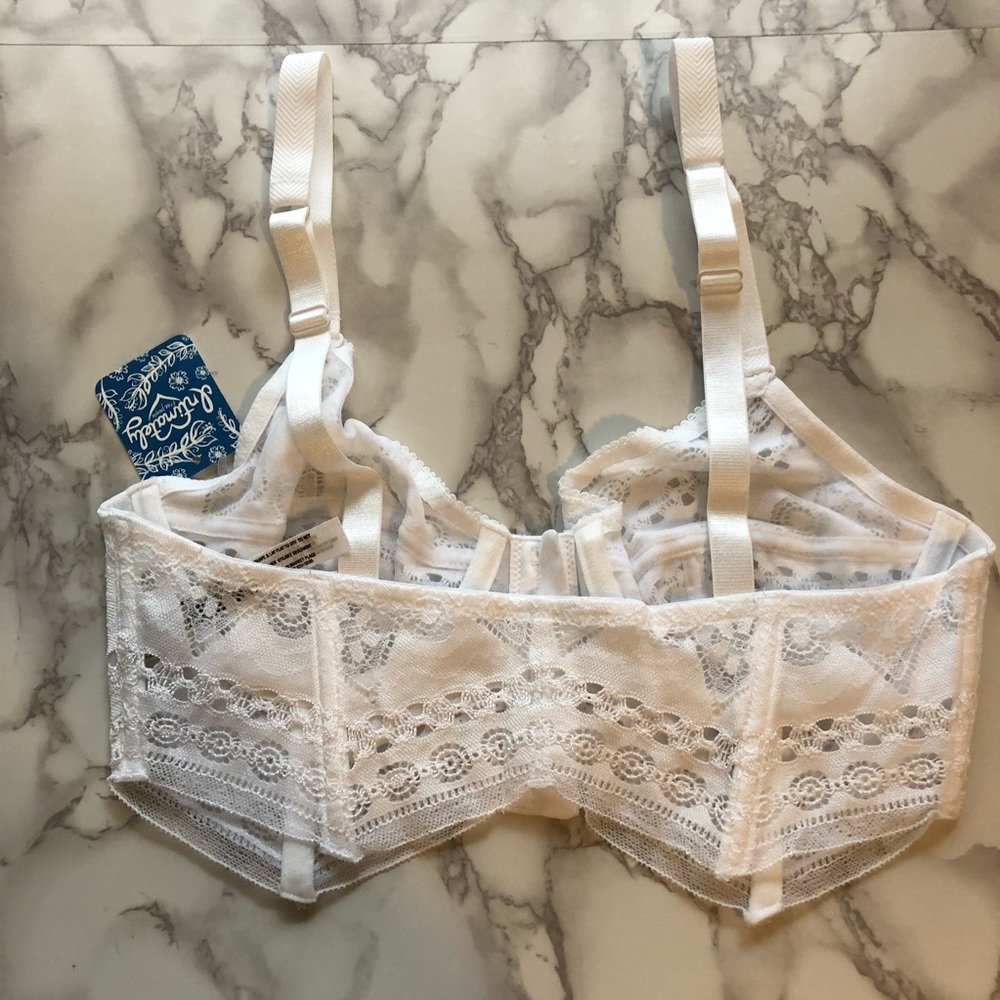 FREE PEOPLE white lace bustier bra - Picture 5 of 6