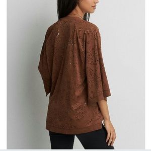 AE Faux Suede Kimono