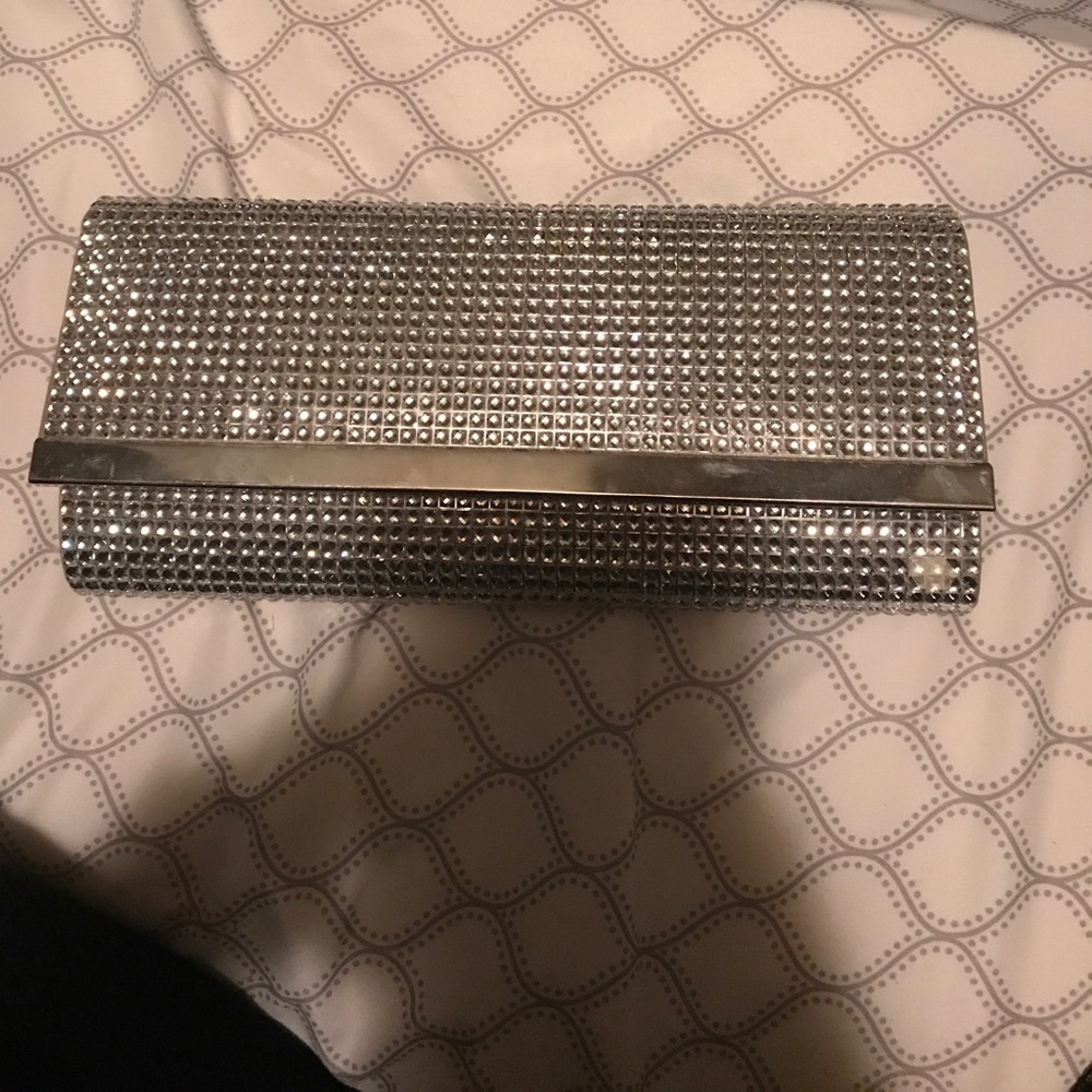 A Sparkly Silver Clutch