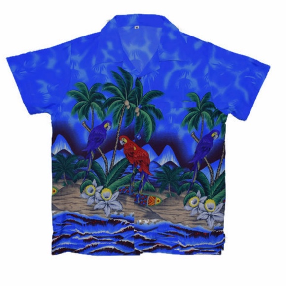 Hawaiian shirt aloha print party holiday vacation - Picture 1 of 5
