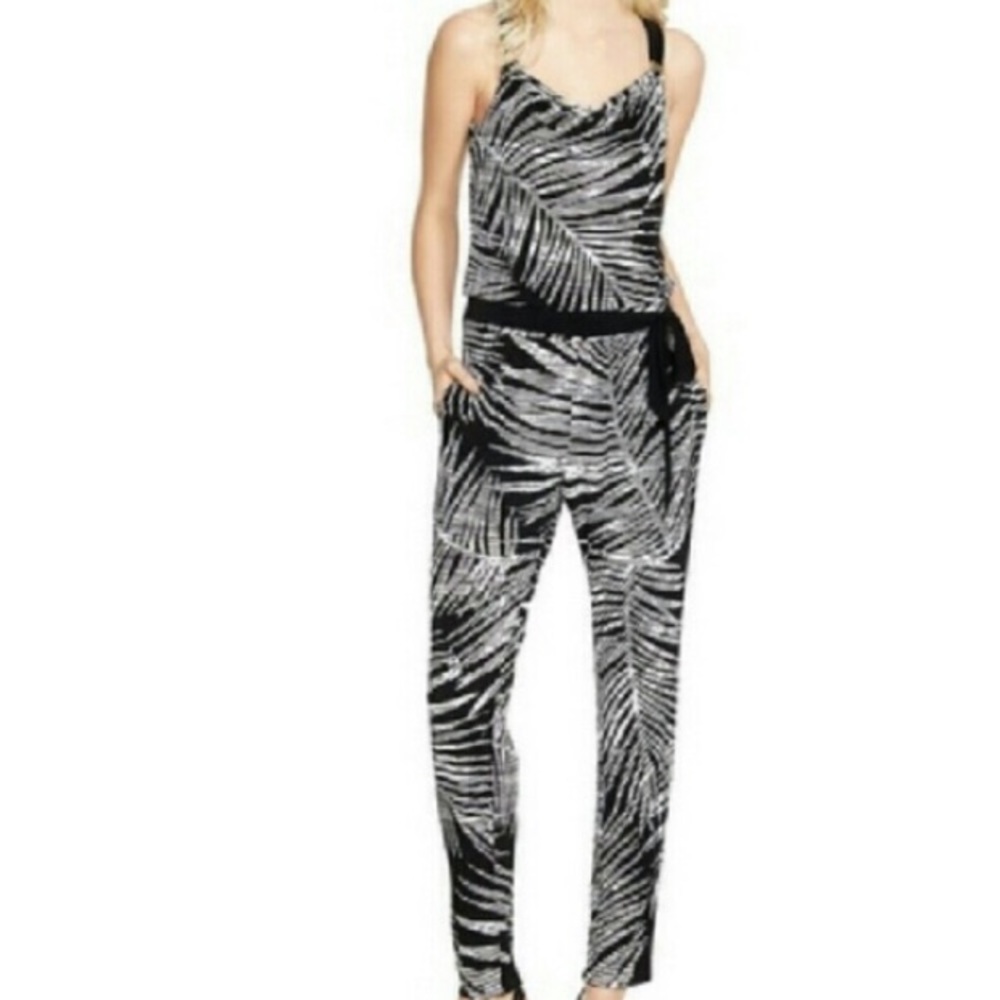 Palm Print White House Black Market Jumpsuit, 4
