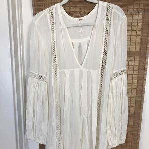 Free People White Flowy Dress