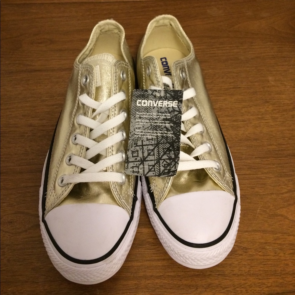 Gold Converse, never worn