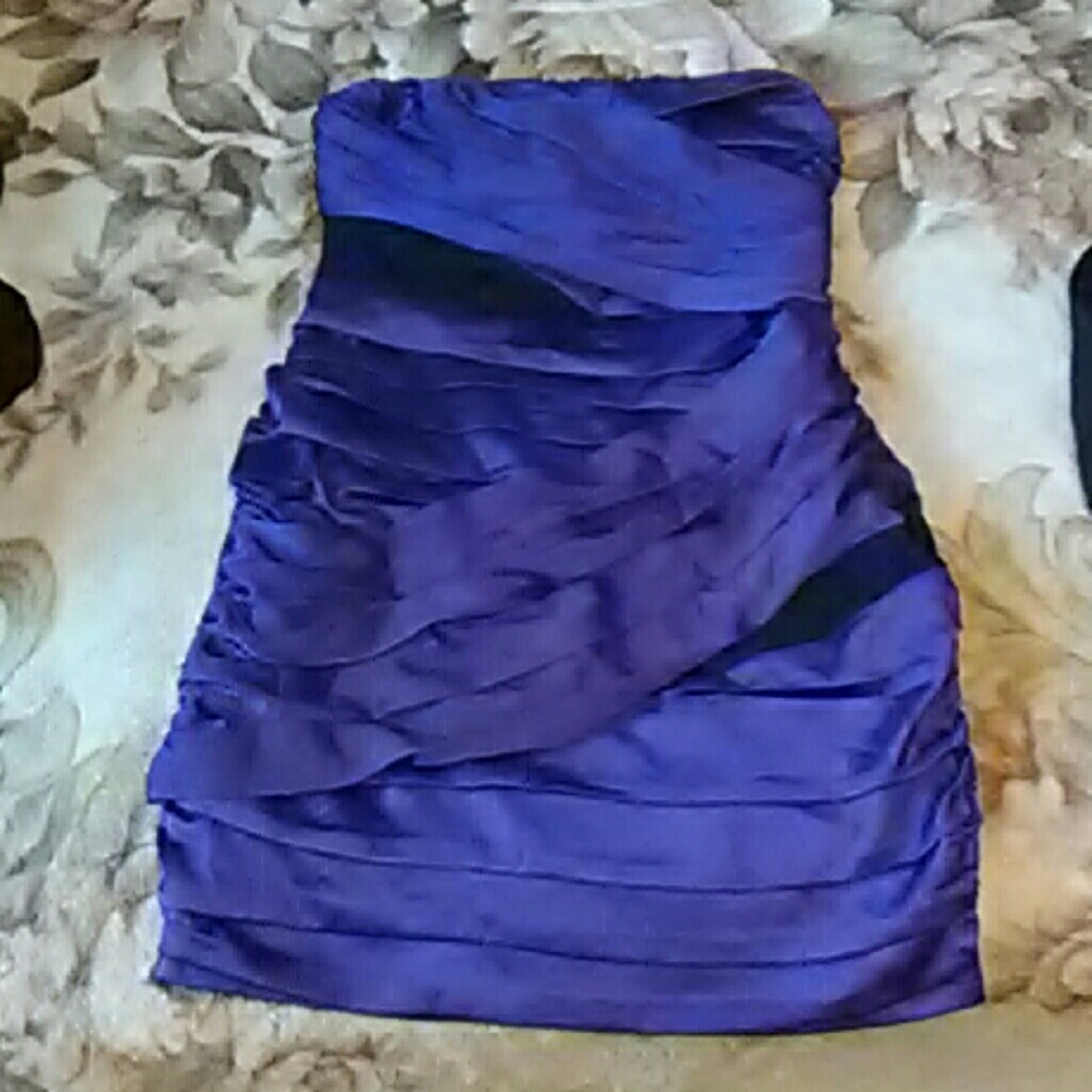 Strapless mini dress