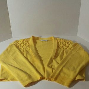 Calvin Klein Yellow Shrug Cardigan Large