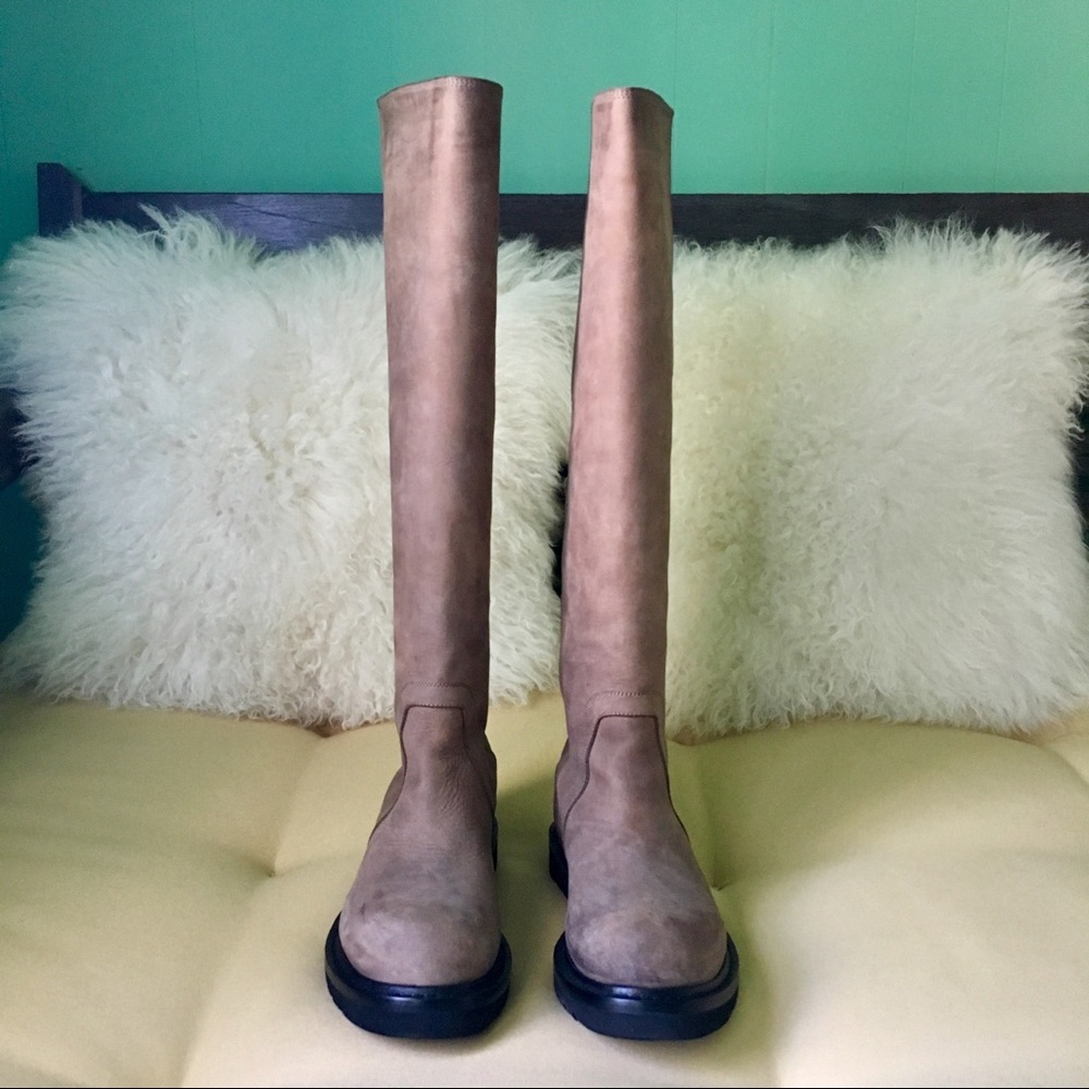 Rick Owens Higher Flat Boot Dark Dust Size 38