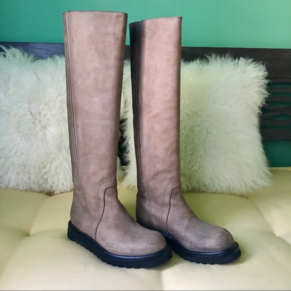 Rick Owens Higher Flat Boot Dark Dust Size 38 - Picture 4 of 8