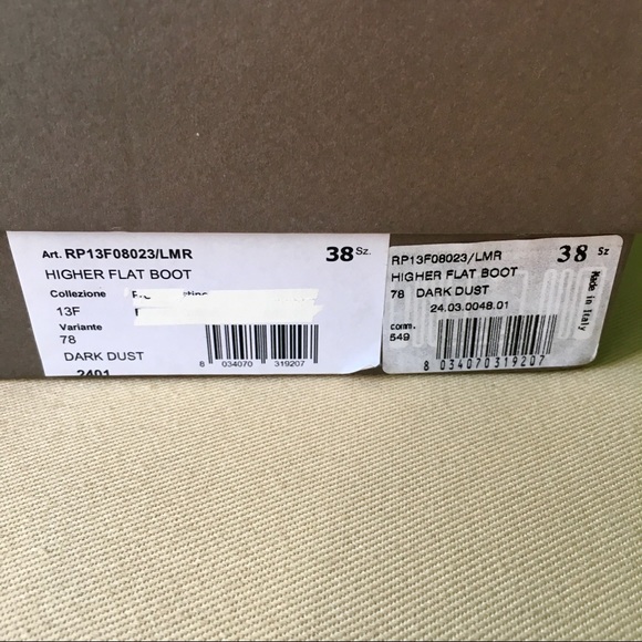 Rick Owens Higher Flat Boot Dark Dust Size 38 - Picture 8 of 8