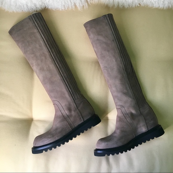 Rick Owens Higher Flat Boot Dark Dust Size 38 - Picture 5 of 8