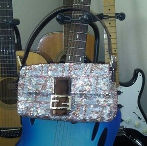 Fendi authentic sequin baguette bag