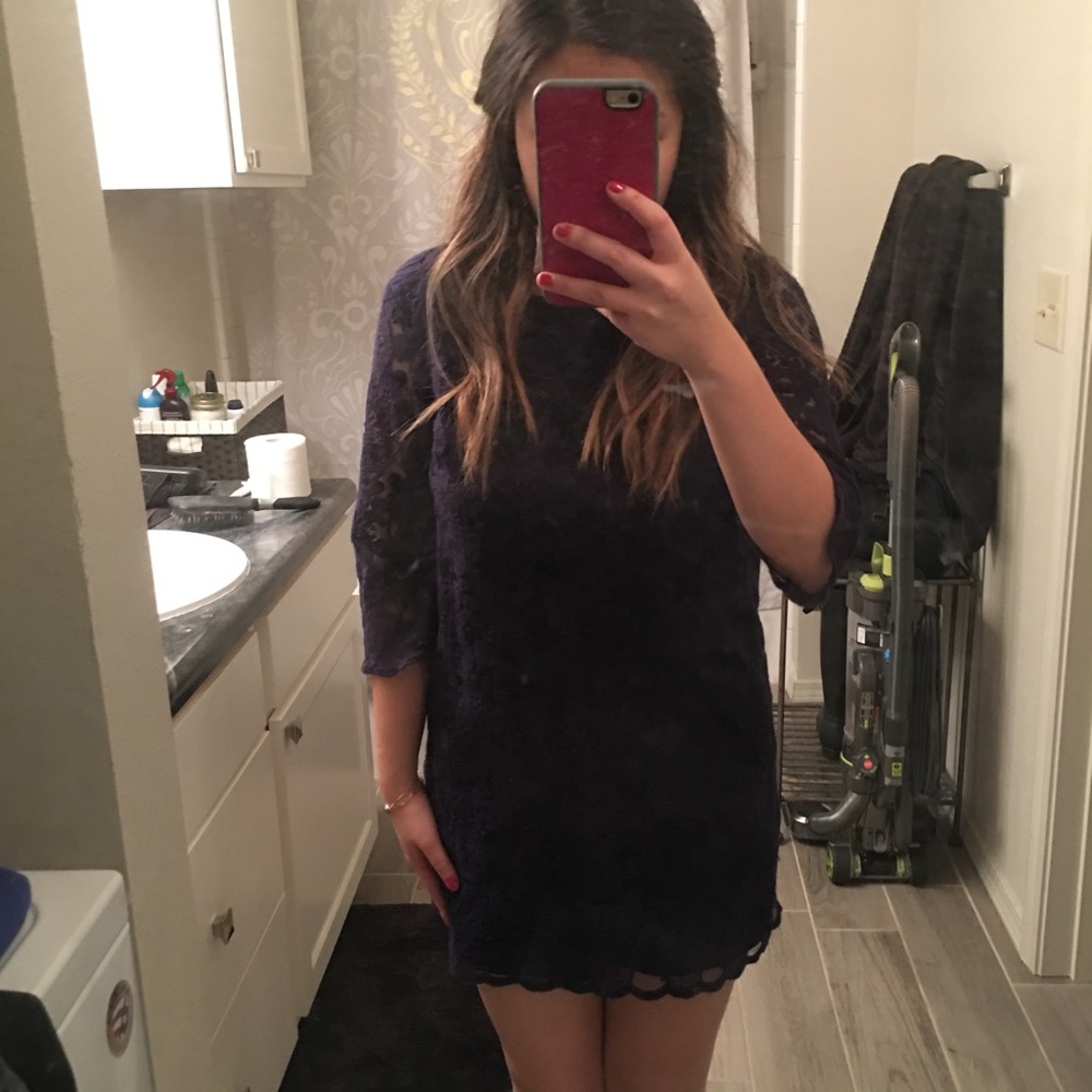 Navy lace dress