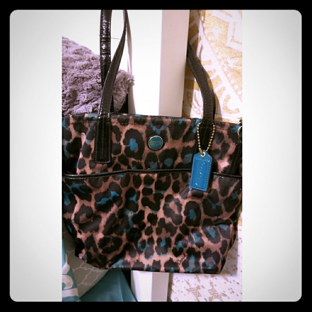 Authentic Leopard Print Coach Purse