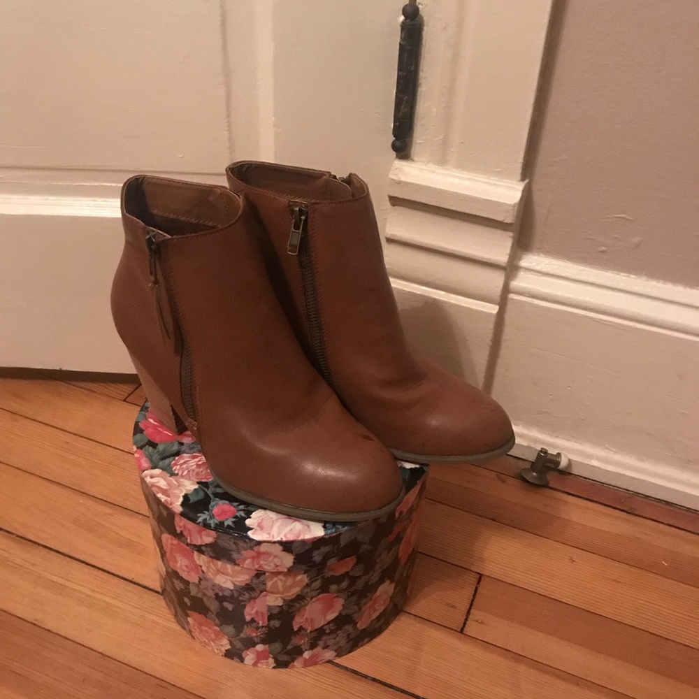 Tan Vegan Leather Boots