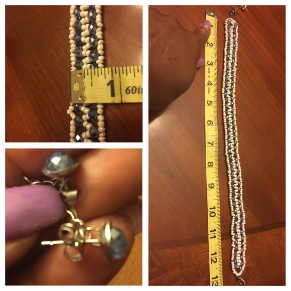 “Simply Elegant” Handmade beaded choker & earrings - Picture 4 of 8