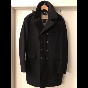 Burberry Brit Blue Navy Wool Coat- 100% Authentic