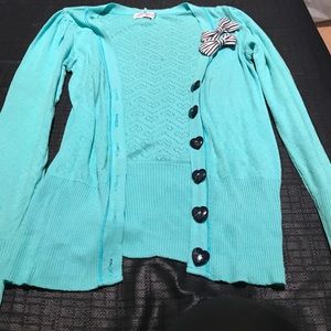 Blue cardigan super cute