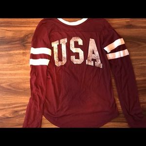 USA football long sleeved shirt