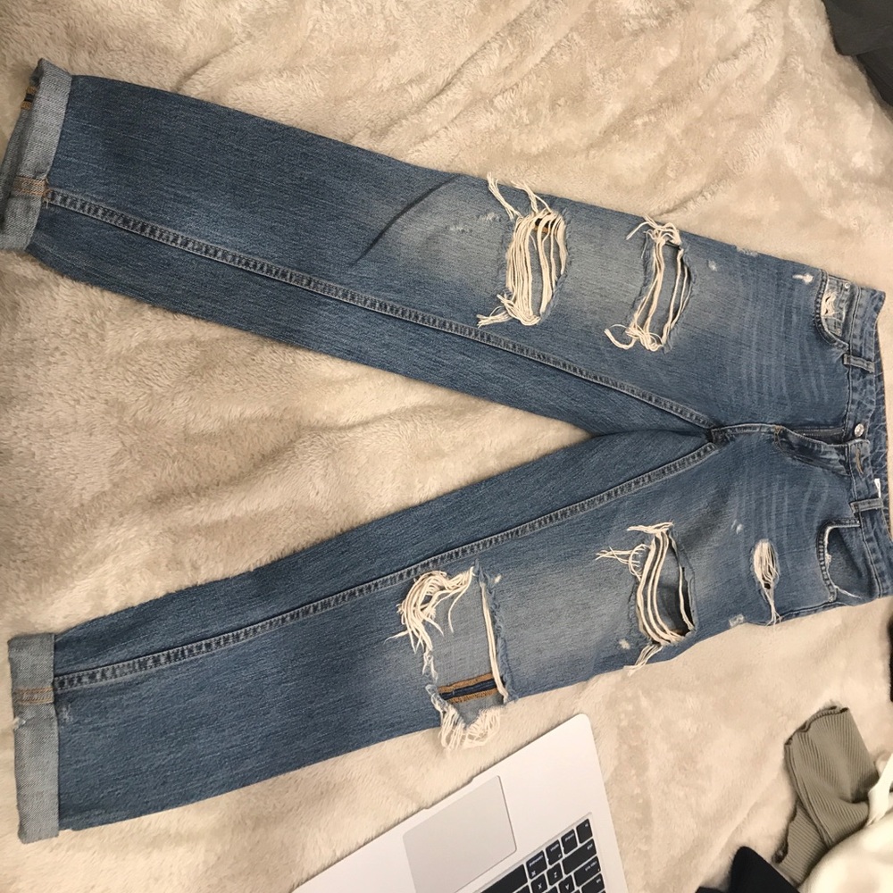 Mom ripped high waist jeans - Zara