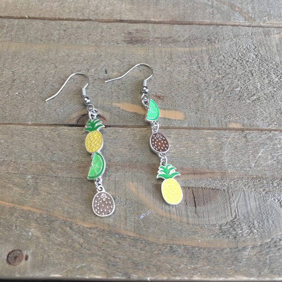 3 for $25 🎉HP🎉 Asymmetrical Fruit Earrings - Picture 2 of 2