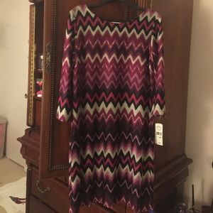 Chevron Printed Sweater Dress