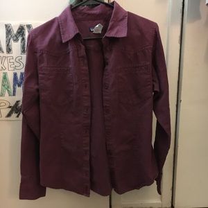 Maroon Patagonia flannel shirt