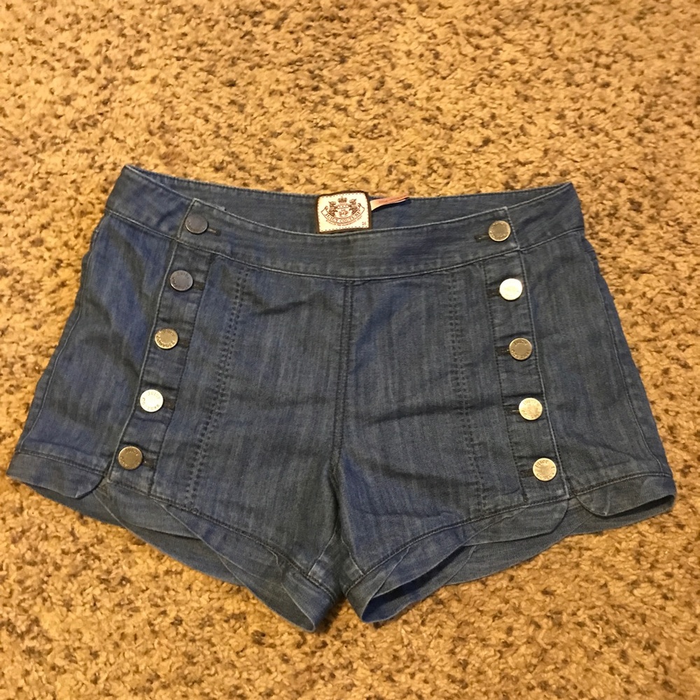 Juicy Couture high waisted jean shorts