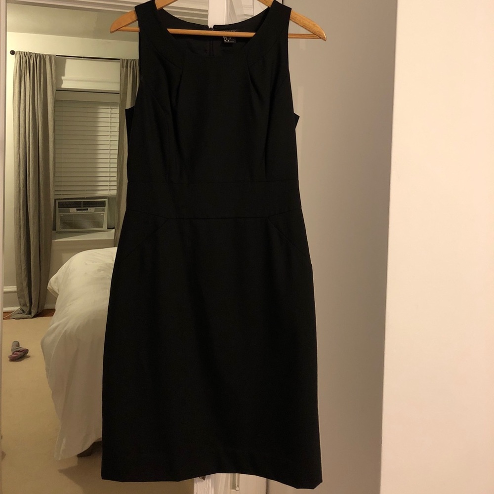 J.Crew black suiting dress