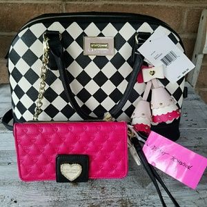 BETSY JOHNSON PURSE WITH MATCHING WALLET