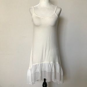 Grace & Lace Ivory chiffon high-low extender