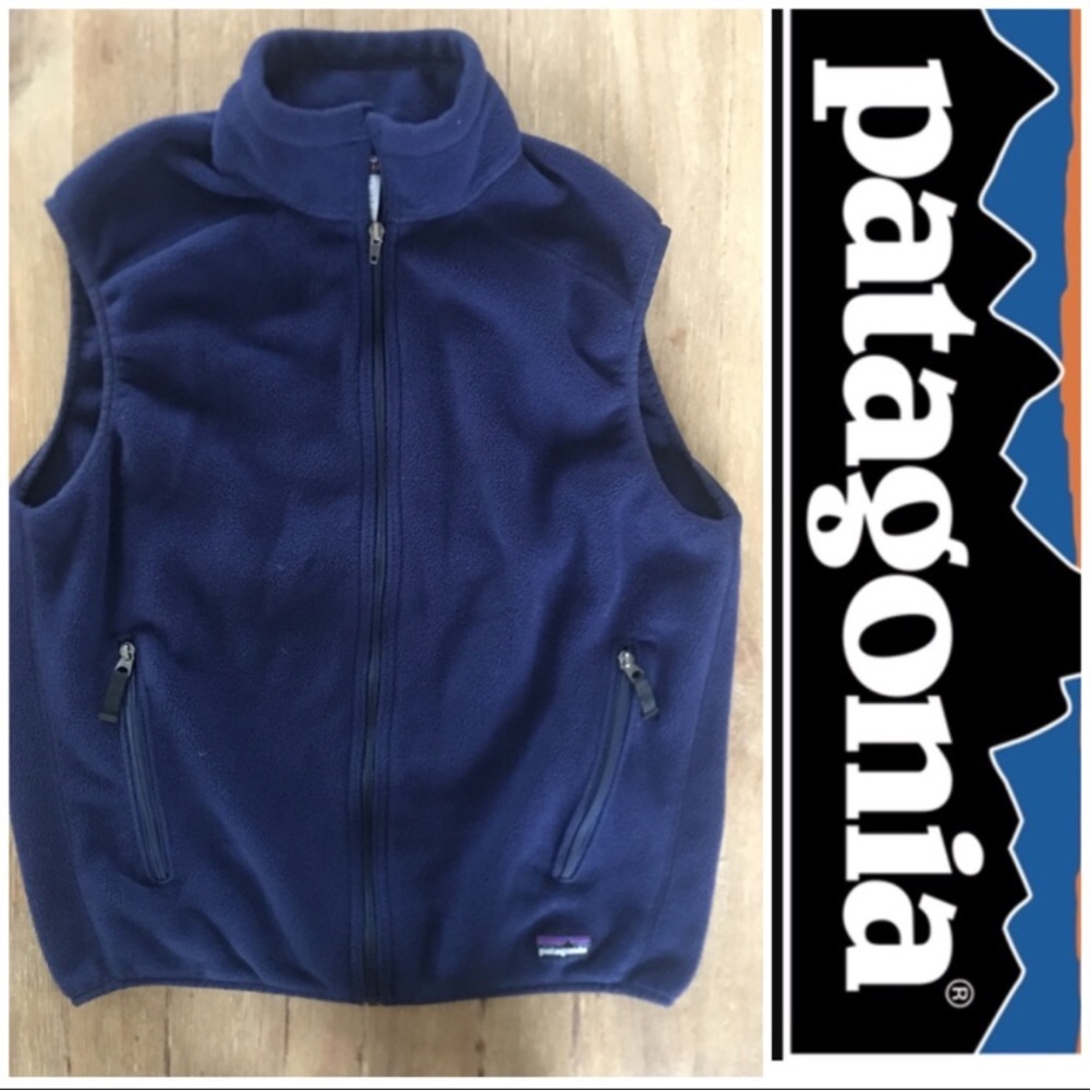 Patagonia Synchilla navy blue zip up vest $45