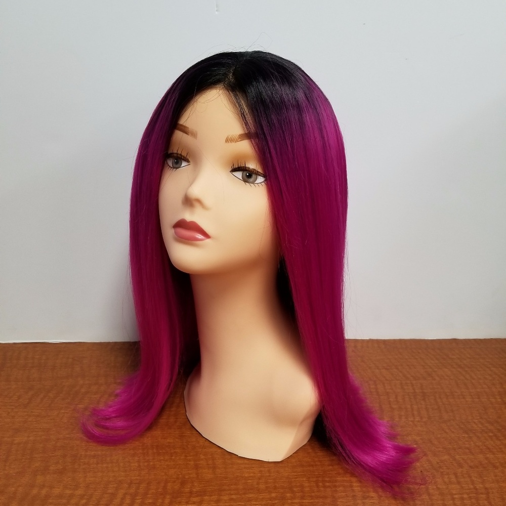 Fuchsia Ombre Synthetic Lace Front Wig