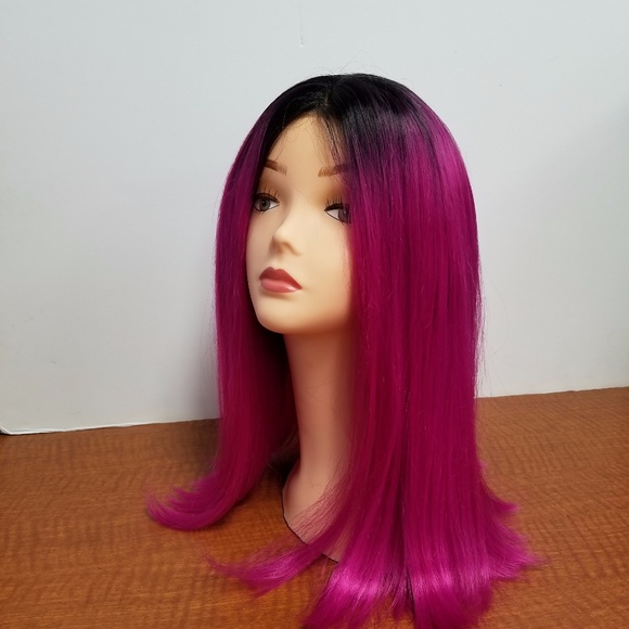 Fuchsia Ombre Synthetic Lace Front Wig - Picture 5 of 5