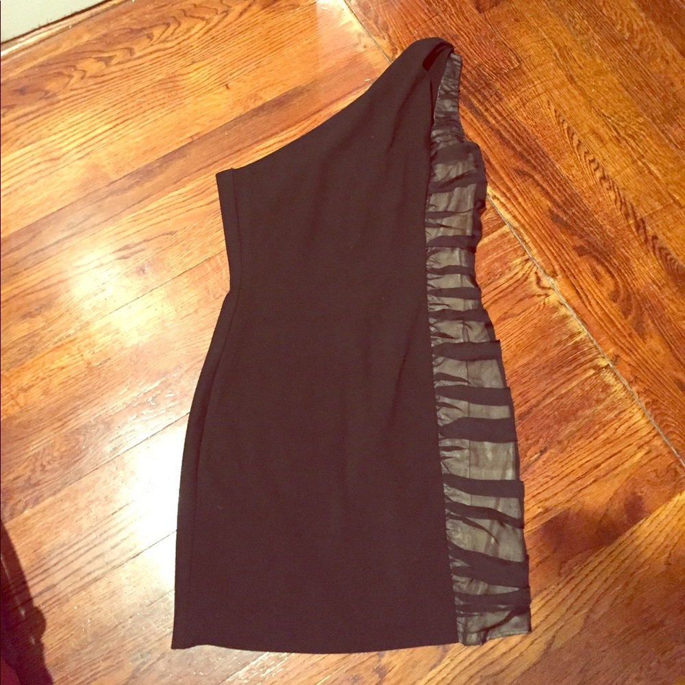 Black, one shoulder Cocktail Dress!
