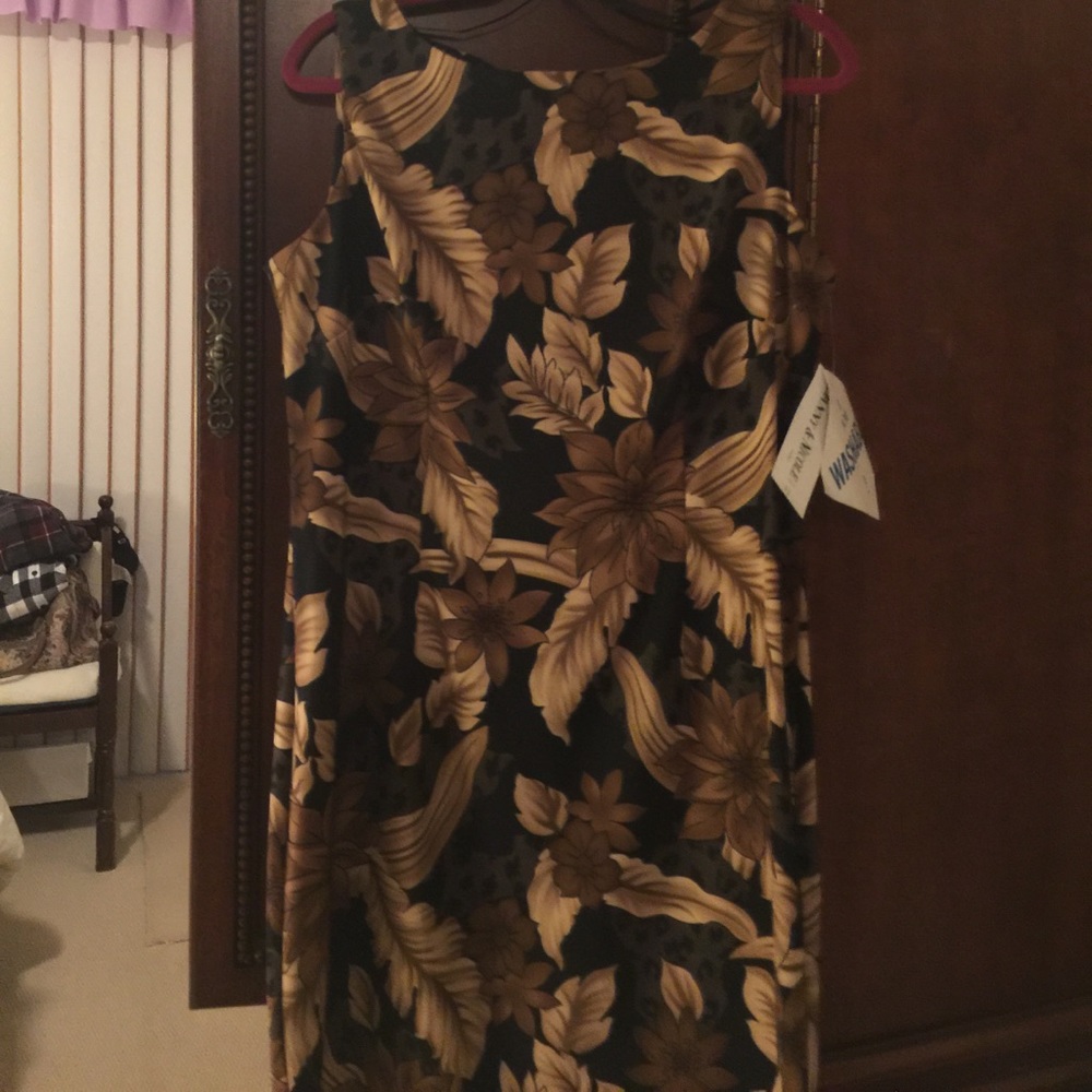 Brown Floral Dress