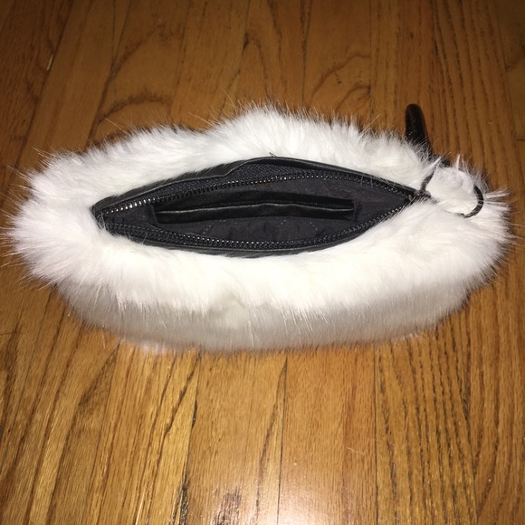 C.C.: White Faux Fur Wristlet - Picture 8 of 8