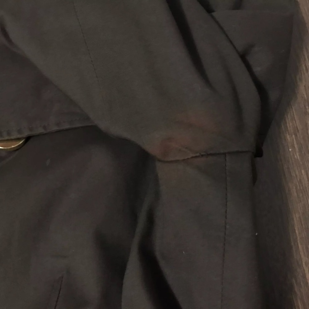Eli’s Tahari Leather Trench Coat w/ Belt Sz 8 - Picture 7 of 8