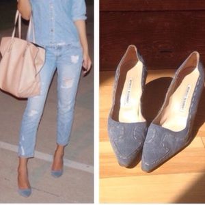 Manolo Blahnik Denim Pumps