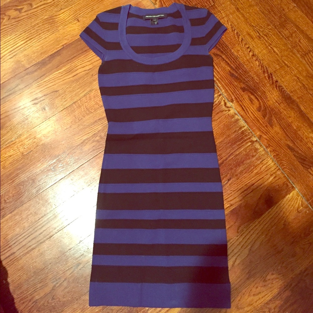 Black and blue striped bandage dress! Never worn!