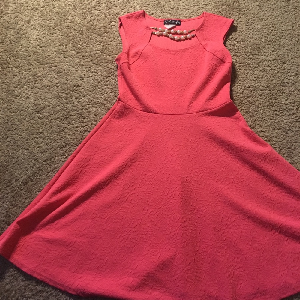 Salmon colored dress