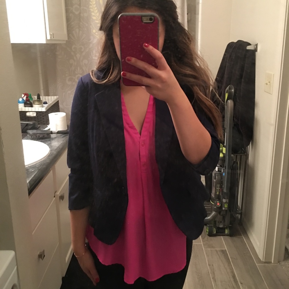 Navy casual blazer