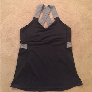 Lululemon Push ur Limits tank black/gray size 10