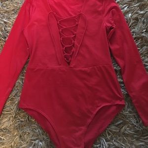 Fashion Nova Lace Up BodySuit