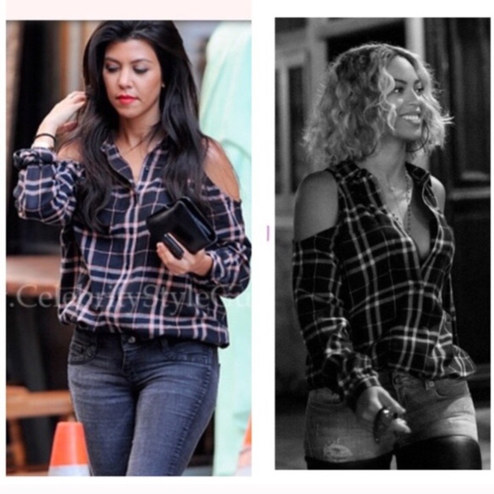 Siwy wasson cold shoulder flannel longsleeve plaid