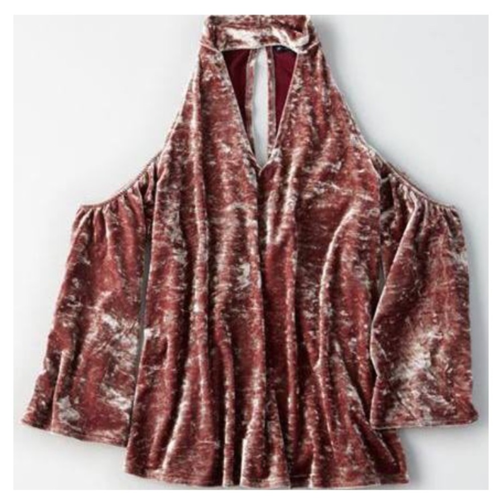 American Eagle Velvet Blouse - Picture 2 of 3