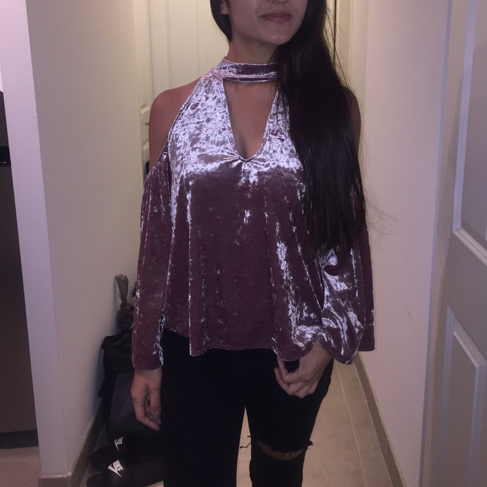 American Eagle Velvet Blouse - Picture 3 of 3